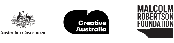 Logos: Creative Australia; Malcolm Robertson Foundation.
