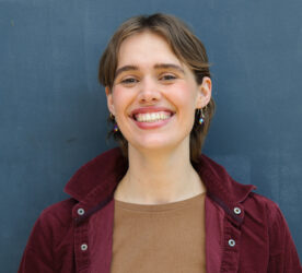 Staff headshot of Meg Taranto, Polyglot Artist, 2024. Photo: Sarah Walker.