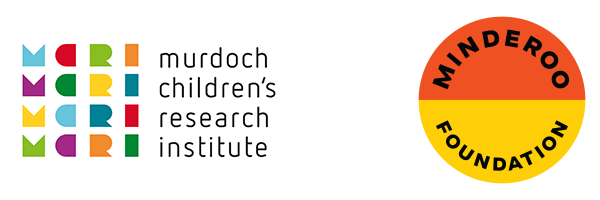 Logos: Murdoch Children's Research Institute; Minderoo Foundation