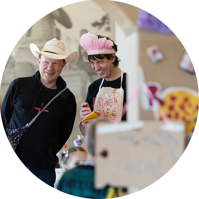 Rumba Cafe: A Polyglot artist and adult in conversation. Photo: Keneisha Howell