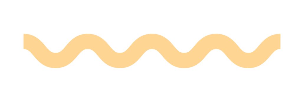 Decorative shape: light orange wave.