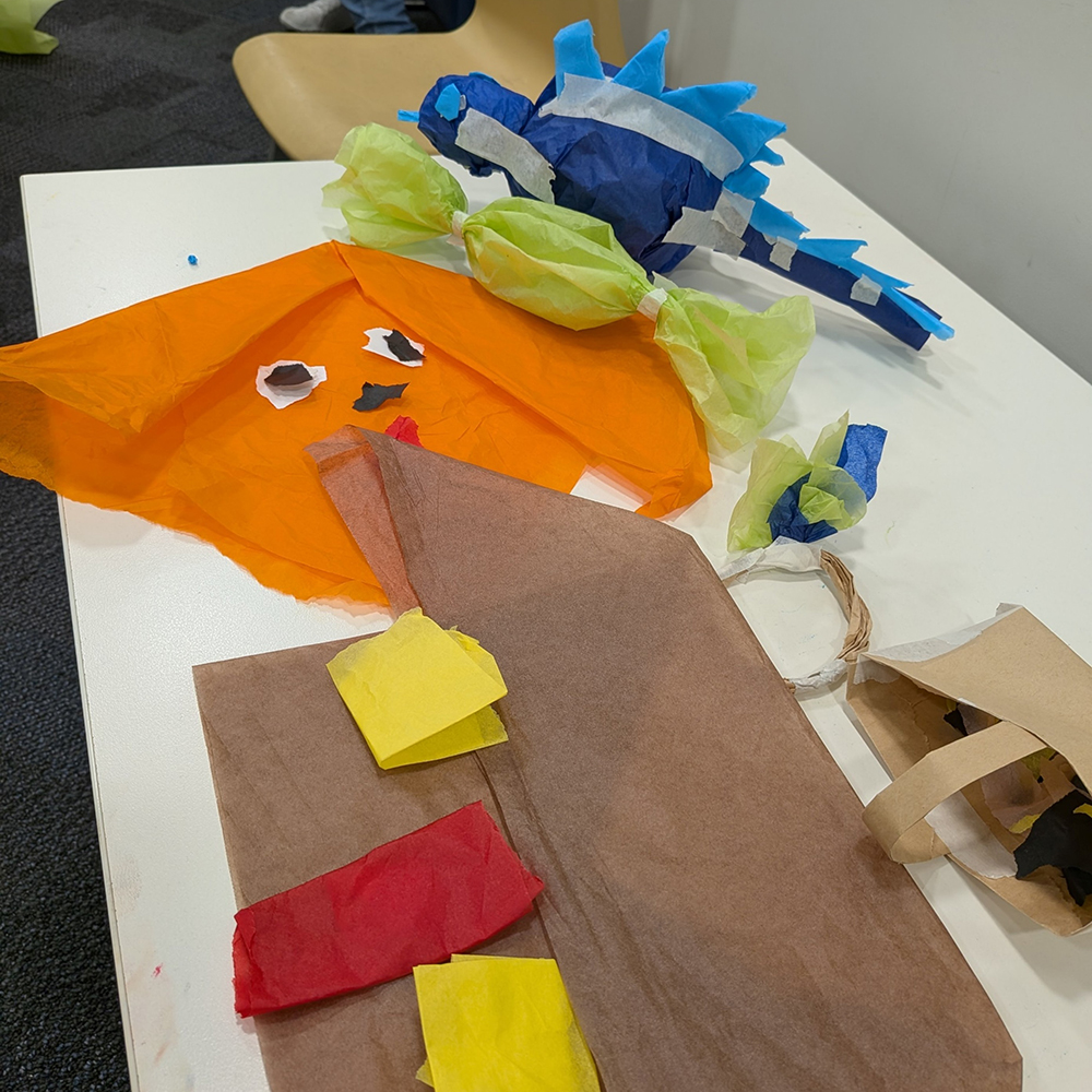 Voice of the Child photo. Children's handmade paper creations.