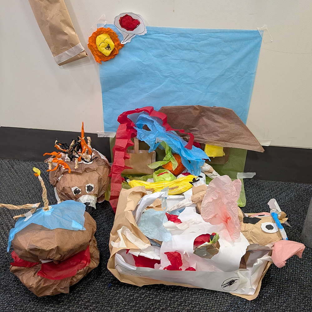 Voice of the Child photo. Children's handmade paper creations.