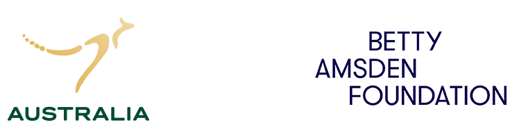 Logos: Brand Australia, Betty Amsden Foundation.
